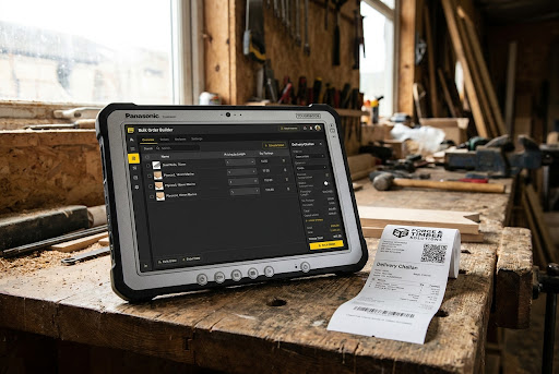 Mobile app UI showing QR code scanning